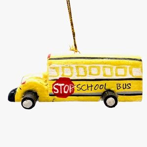 Hand Carved and Painted SchoolmBus